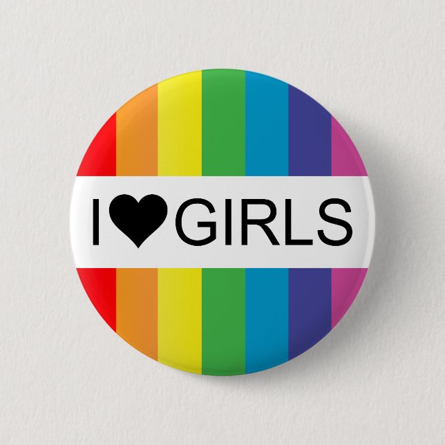 Regenbogenforelle Liebe.. Herzmädchen. Button (Vorderseite)