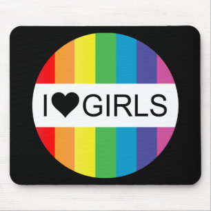Regenbogenforelle Liebe.. Herzmädchen. Mousepad