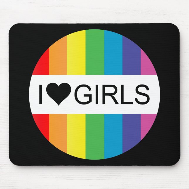 Regenbogenforelle Liebe.. Herzmädchen. Mousepad (Vorne)