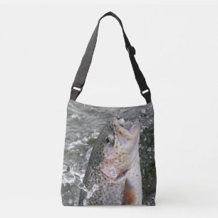 Regenbogenforelle nimmt den Köder Tragetaschen Mit Langen Trägern