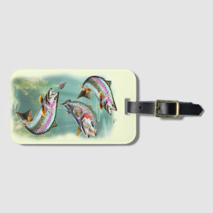 Regenbogenforelle Schwimmen Gepäckanhänger