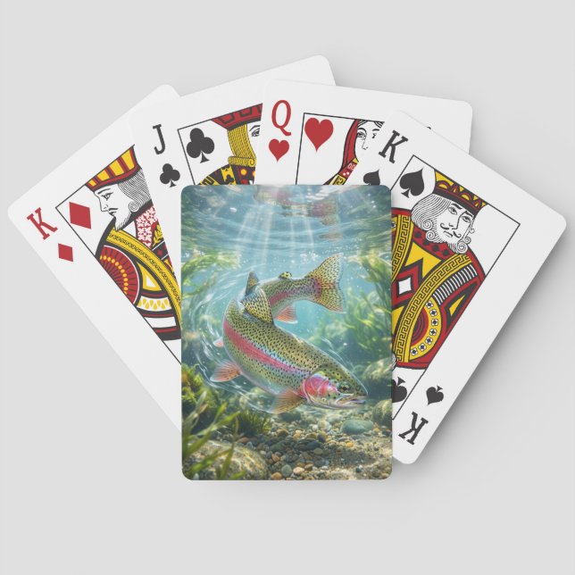 Regenbogenforelle Spielkarten (Rückseite)