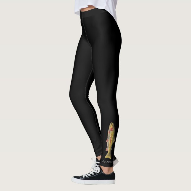Regenbogenforelle, ursprüngliche Kunst, Mary K. Leggings (Links)