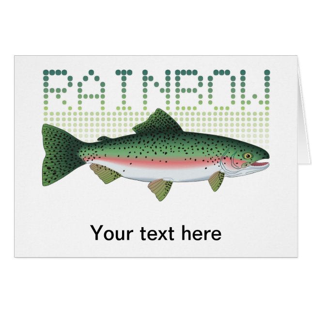 Regenbogenforellegeschenk für einen Angler oder (Vorderseite (Horizontal))