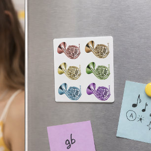 Regenbogenfrenchhorn-Geschenk für Blechbläser  Magnet