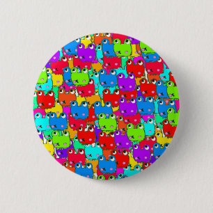 Regenbogenfrösche Abzeichen Button