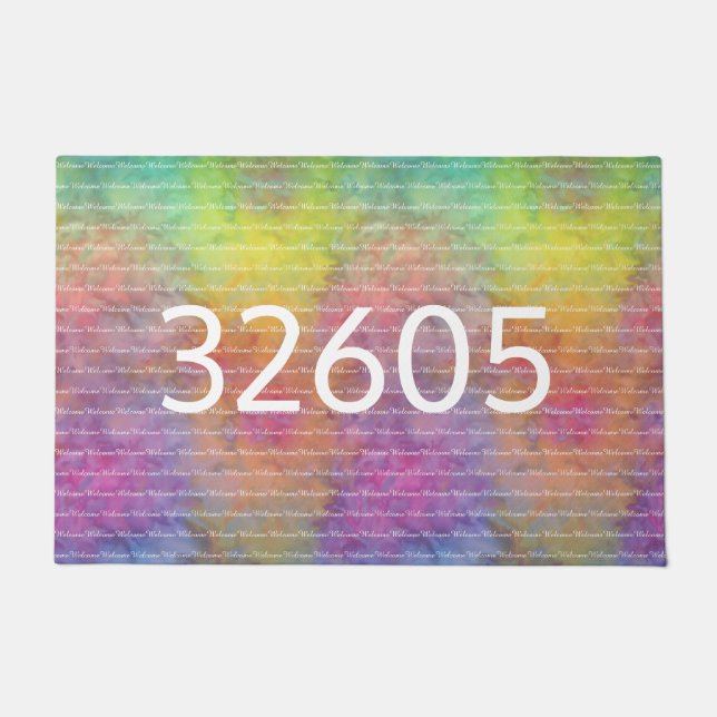 [Regenbogenfrost] Farbige, mehrfarbige Krawatte -  Fußmatte (Vorderseite)