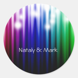 Regenbogenfunktur Runder Aufkleber