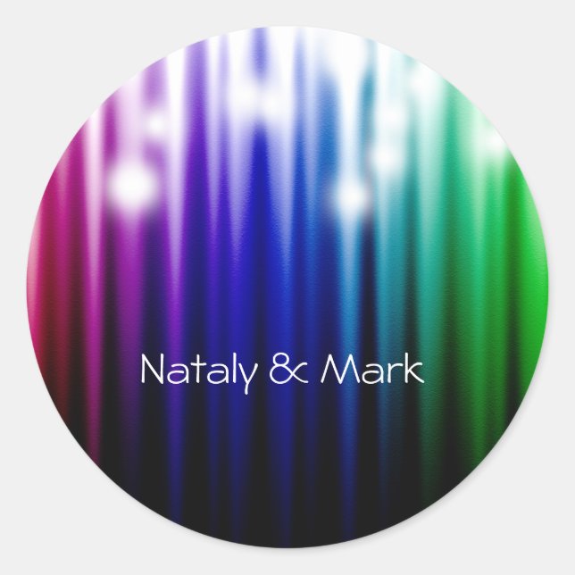 Regenbogenfunktur Runder Aufkleber (Vorderseite)