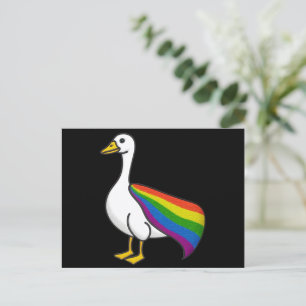 Regenbogengans LGBTQ Stolz Schwul Transgender LGBT Postkarte