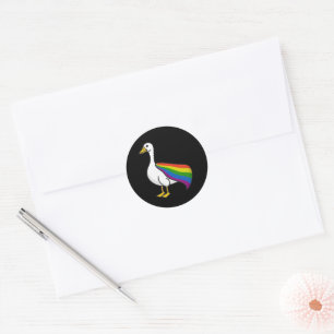 Regenbogengans LGBTQ Stolz Schwul Transgender LGBT Runder Aufkleber