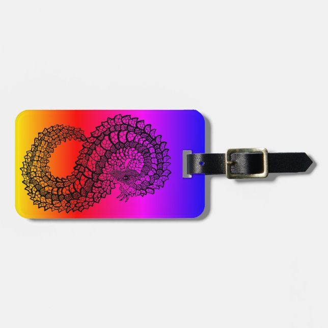 Regenbogengefälle Pangolin-Gepäckmarke Gepäckanhänger (Vorderseite horizontal)