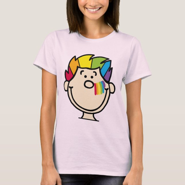 Regenbogengesicht T-Shirt (Vorderseite)