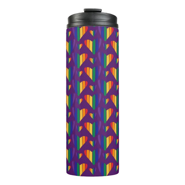 Regenbogenhalbmesser Thermosbecher (Vorderseite)