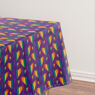 Regenbogenhalbmesser Tischdecke