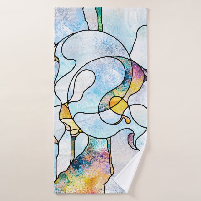 Regenbogenhalterungen. Unity of Stached Glass Seri Badehandtuch (Badehandtuch)