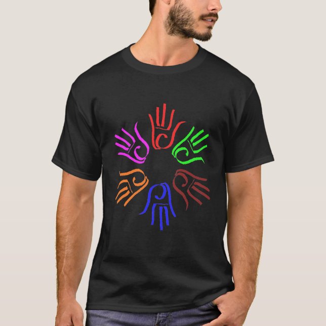 Regenbogenhände T-Shirt (Vorderseite)