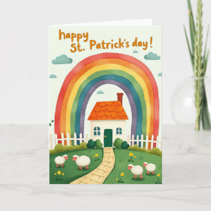 Regenbogenhaus St. Patricks Day Karte