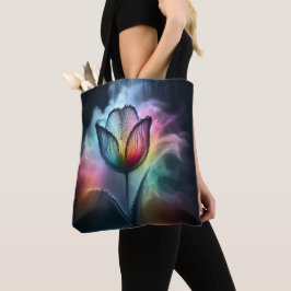 Regenbogenhaut mit Regentropfen Tasche
