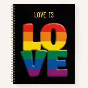 Regenbogenheft-Liebe Notizbuch