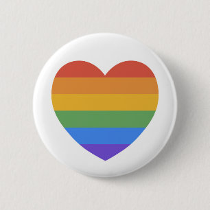 Regenbogenherz Button