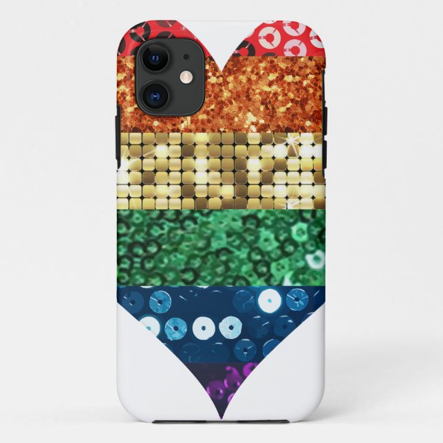 Regenbogenherz Case-Mate iPhone Hülle (Rückseite)