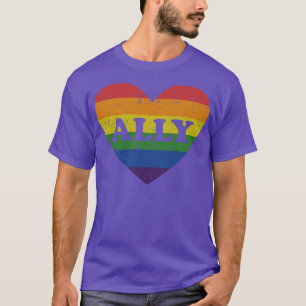 Regenbogenherz für LGBT-schwule und lesbische Unte T-Shirt