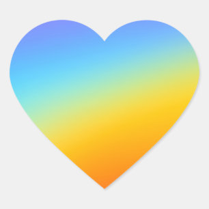 Regenbogenherz Herz-Aufkleber