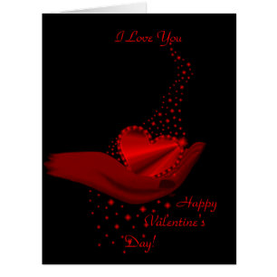 Regenbogenherz in Hand mit Sternen