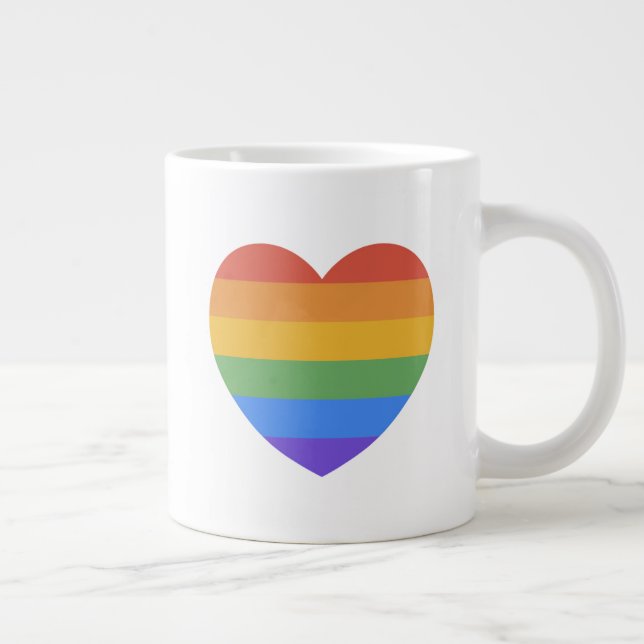 Regenbogenherz Jumbo-Tasse (Rechts)