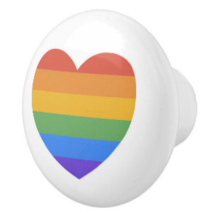 Regenbogenherz Keramikknauf