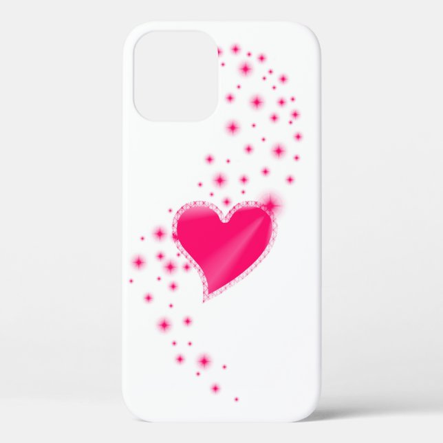 Regenbogenherz mit Sternen Case-Mate iPhone Hülle (Rückseite)
