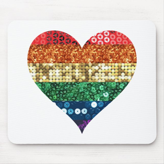 Regenbogenherz Mousepad (Vorne)