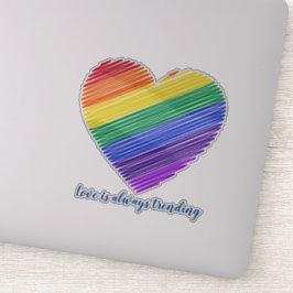 Regenbogenherz, Personalisierter Laptop-Aufkleber Aufkleber