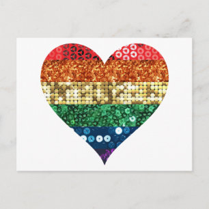 Regenbogenherz Postkarte