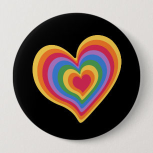 Regenbogenherz. Pride Gay Liebe Button