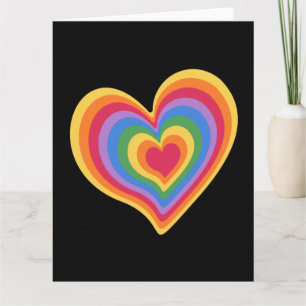 Regenbogenherz. Pride Gay Liebe Karte