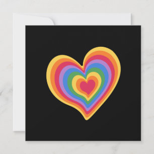 Regenbogenherz. Pride Gay Liebe Karte
