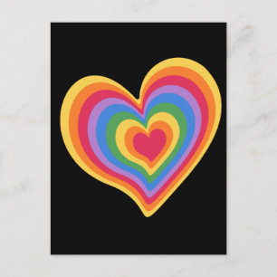 Regenbogenherz. Pride Gay Liebe Postkarte