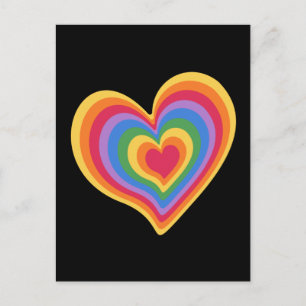 Regenbogenherz. Pride Gay Liebe Postkarte
