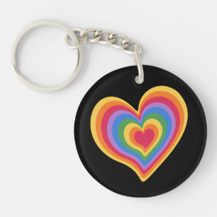Regenbogenherz. Pride Gay Liebe Schlüsselanhänger