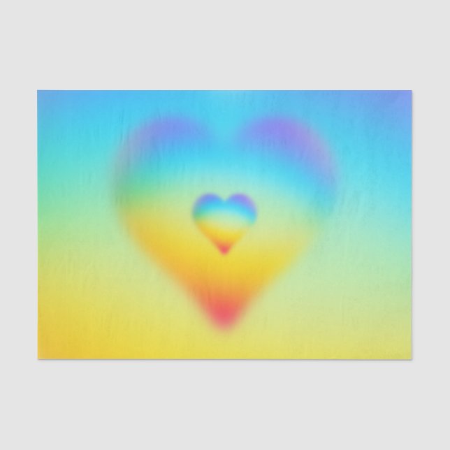 Regenbogenherz Seidenpapier (Vorderseite)