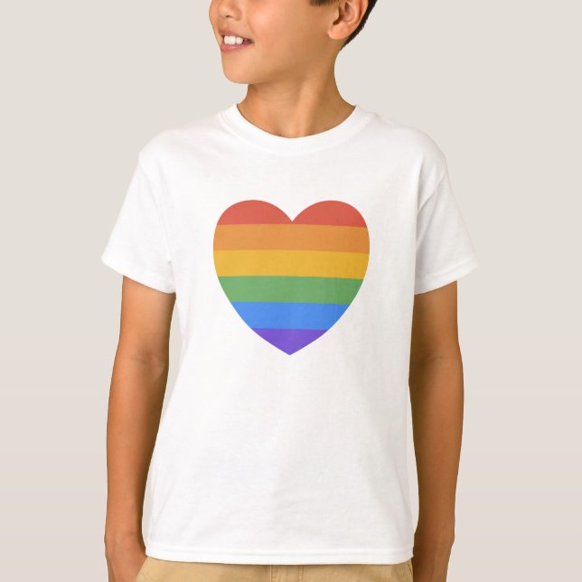 Regenbogenherz T-Shirt (Vorderseite)