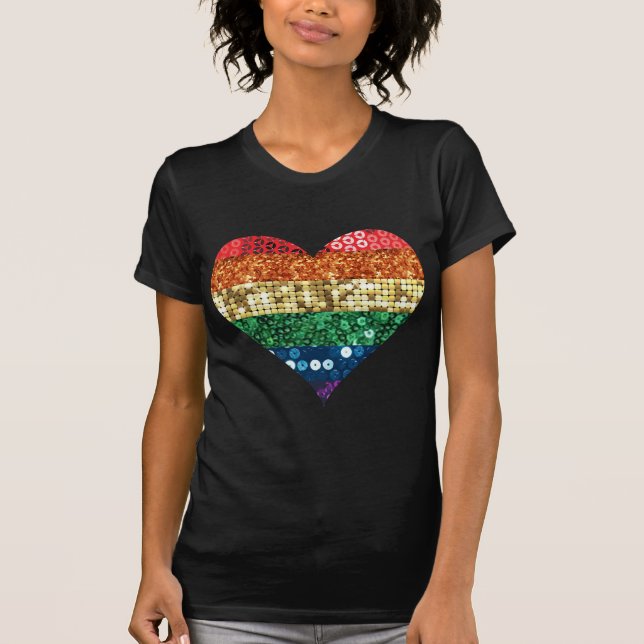 Regenbogenherz T-Shirt (Vorderseite)