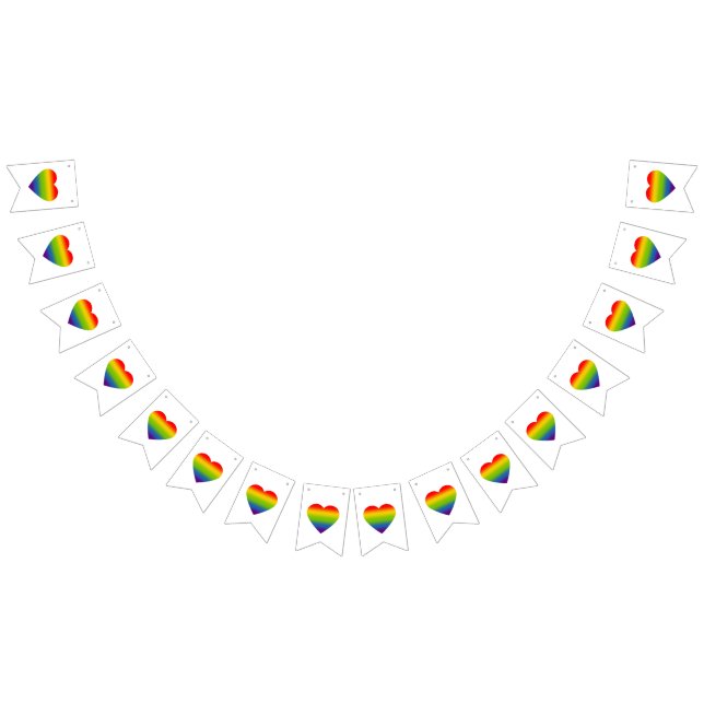 Regenbogenherz Wimpelkette (Alle)