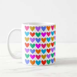 Regenbogenherzen Kaffeetasse