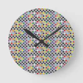 Regenbogenherzen Runde Wanduhr