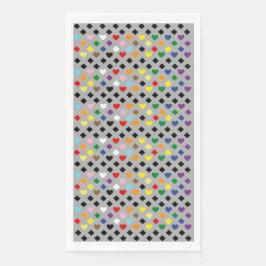 Regenbogenherzen Serviette