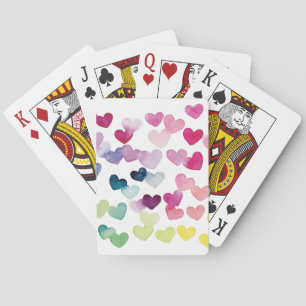 Regenbogenherzen stolzen Liebe farbenfroh Spielkarten