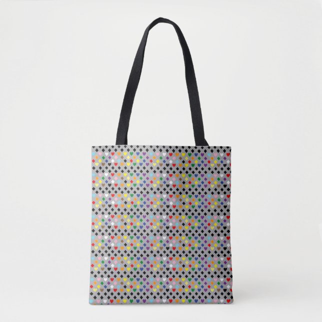 Regenbogenherzen Tasche (Vorderseite)